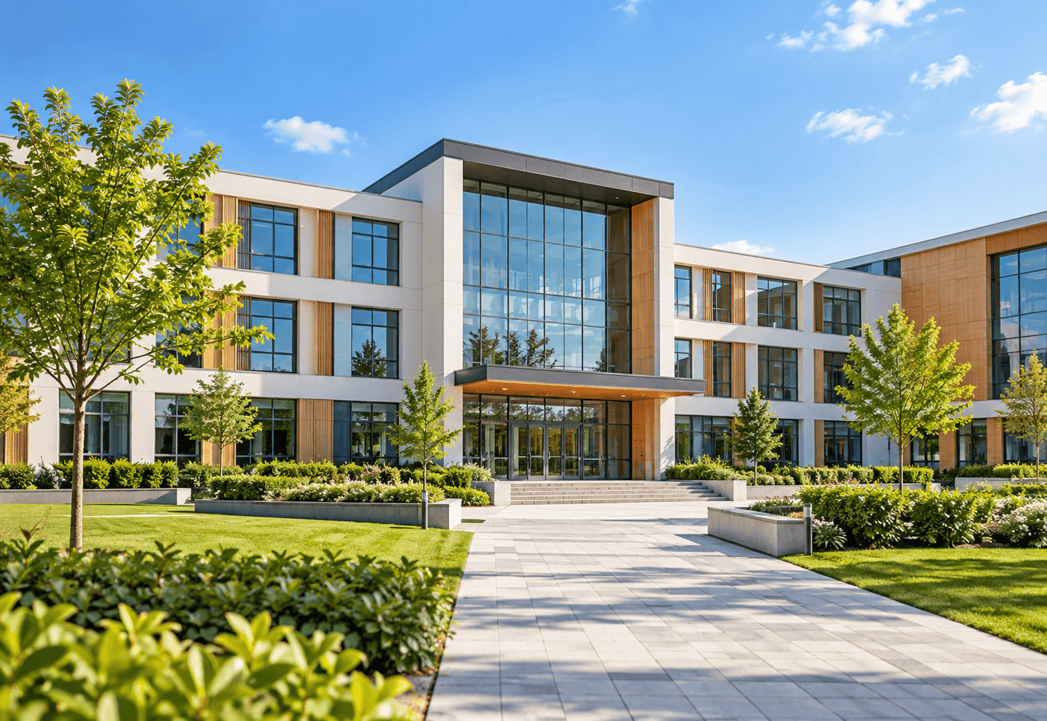 Modern school building