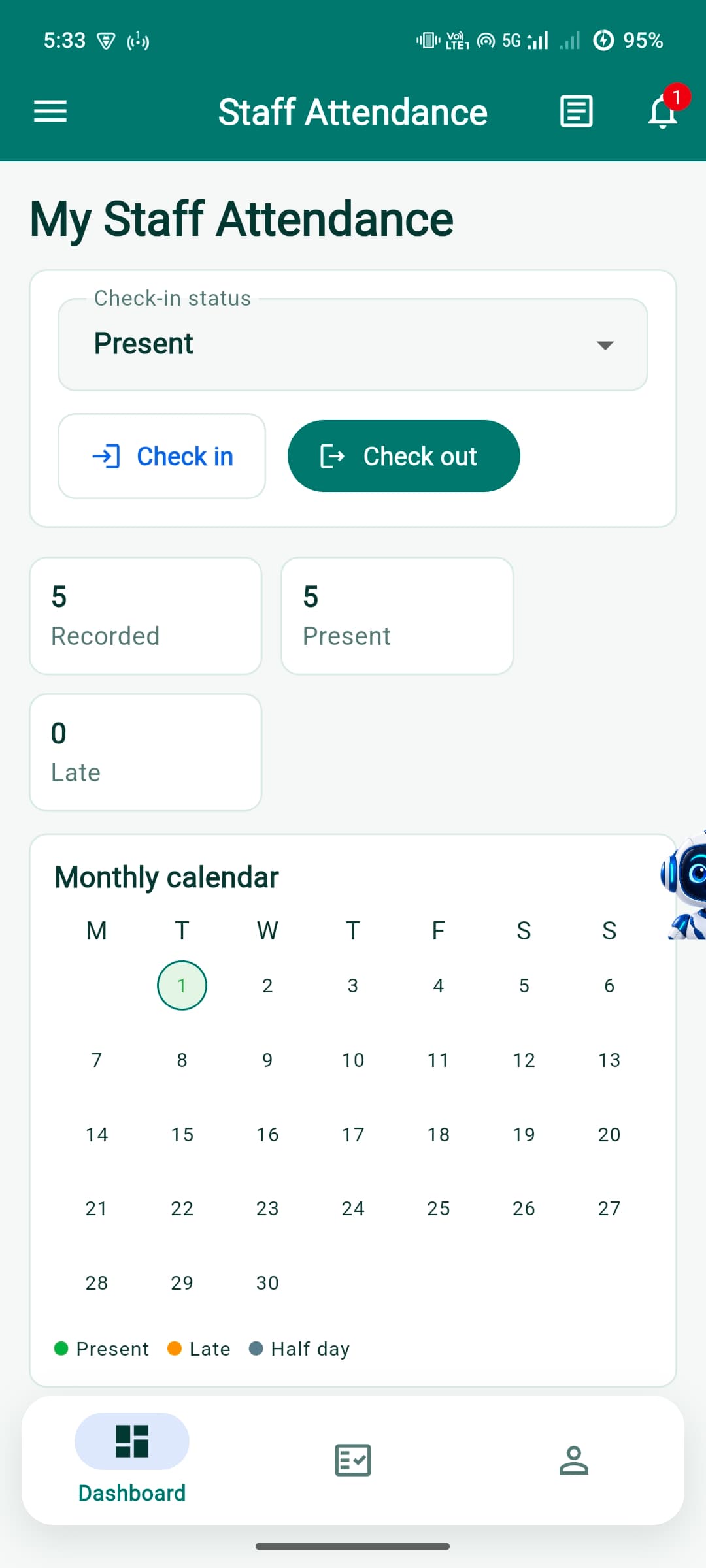 Make daily attendance quick and transparent in the Mahantham School ERP app